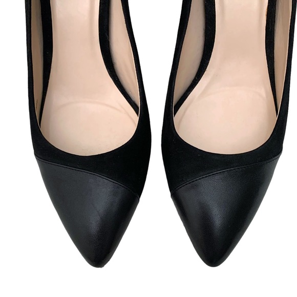 Cole Haan size 7 suede leather pointed stiletto heels NWOT mixed texture - Picture 5 of 7